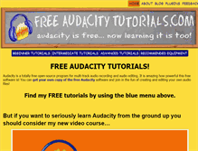 Tablet Screenshot of freeaudacitytutorials.com